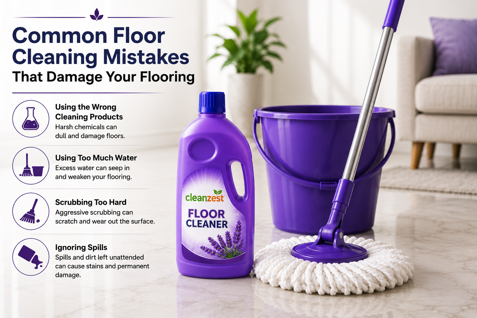 Common Floor Cleaning Mistakes That Damage Your Flooring